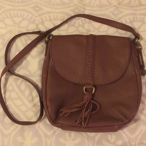 Large Brown Leather Crossbody
